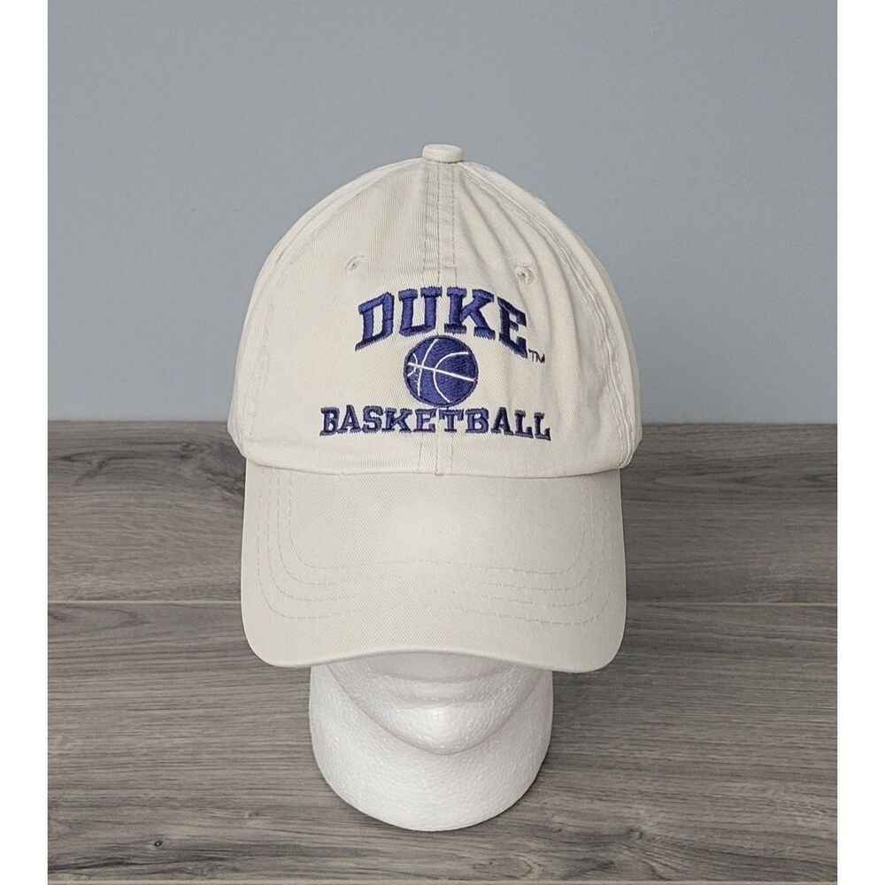 VTG 1995 Headwear By The Game Mens Duke Basketball Fitted Cap Hat Cream 7 1/4